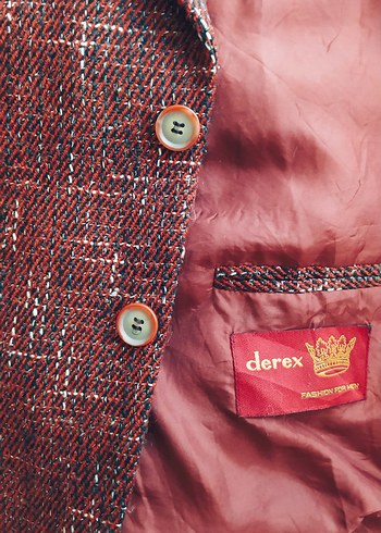 Erkek Bordo Düğmeli kalın Ceket - Görsel 10