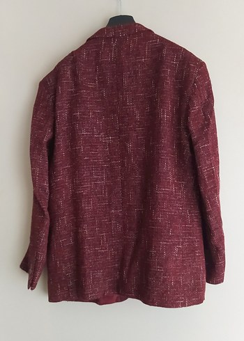 Erkek Bordo Düğmeli kalın Ceket - Görsel 4