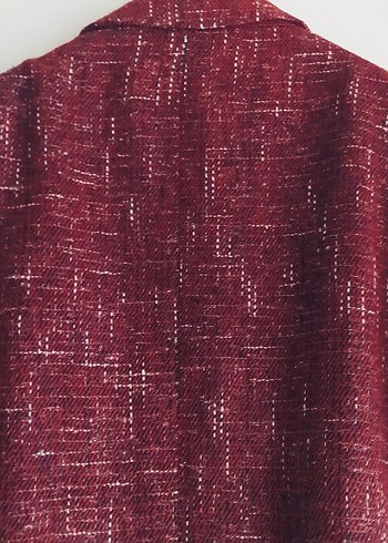 Erkek Bordo Düğmeli kalın Ceket - Görsel 6