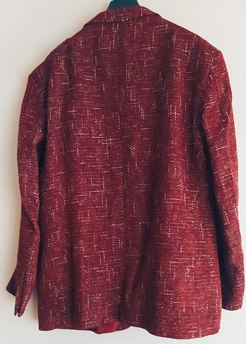 Erkek Bordo Düğmeli kalın Ceket - Görsel 7