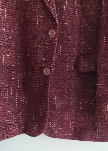 Erkek Bordo Düğmeli kalın Ceket - Görsel 3