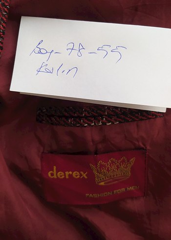 Erkek Bordo Düğmeli kalın Ceket - Görsel 12