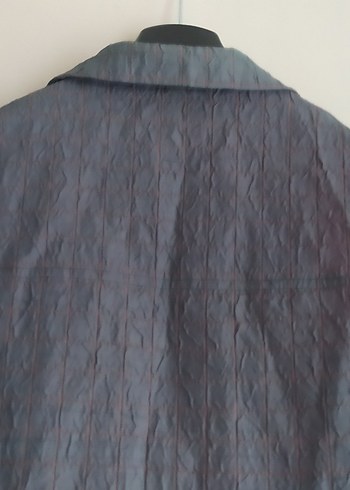 Gri Keten yelek Fermuarlı Ceket - Görsel 5