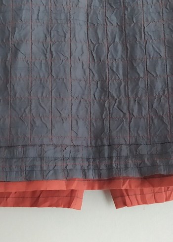 Gri Keten yelek Fermuarlı Ceket - Görsel 6