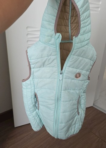 mint yeşili Fermuarlı Yelek - Görsel 3
