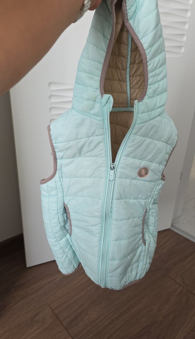 mint yeşili Fermuarlı Yelek - Görsel 3