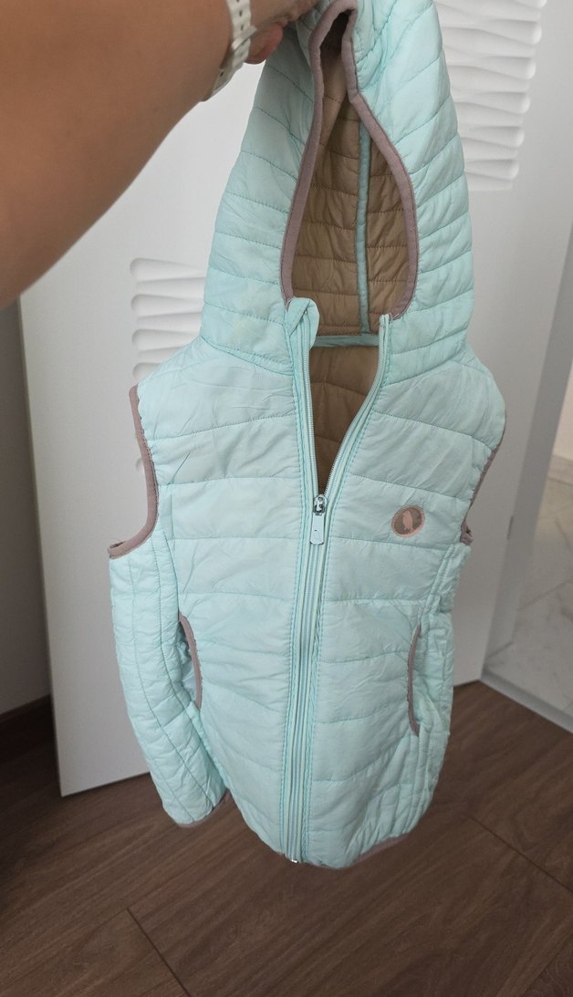 mint yeşili Fermuarlı Yelek - Görsel 2