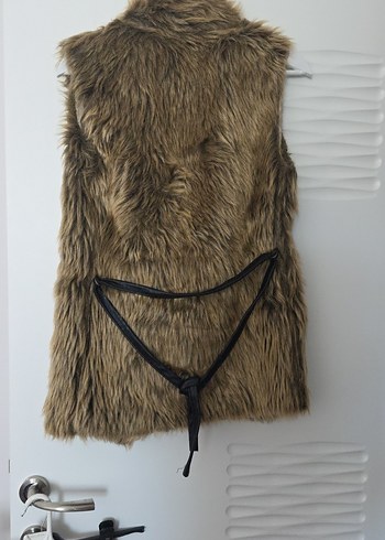 Kahverengi Kürklü Kadın Yelek - Görsel 5