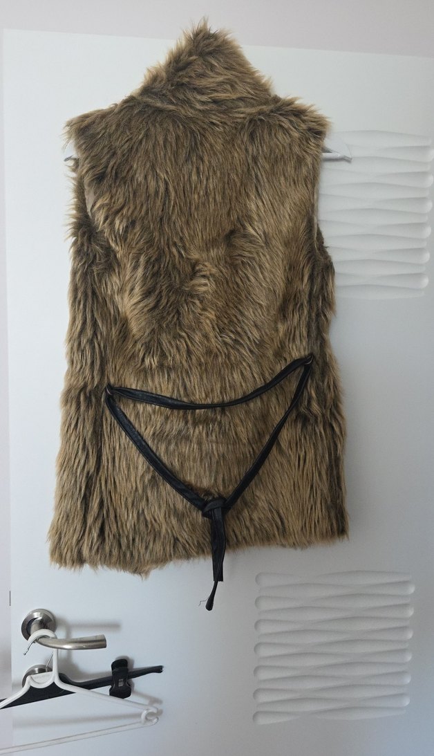 Kahverengi Kürklü Kadın Yelek - Görsel 5