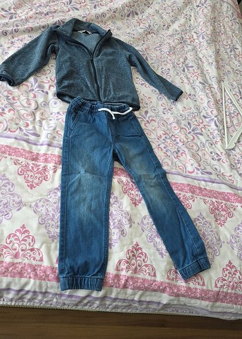 Mavi sweatshirt pantolon - Görsel 2