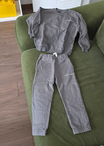 Gri Erkek Sweatshirt ve Eşofman Takımı
