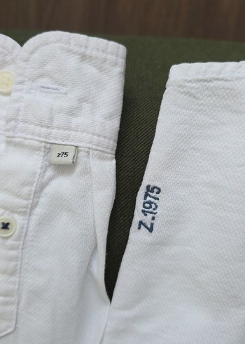 ZARA Erkek Çocuk Beyaz Keten Gömlek - Görsel 5