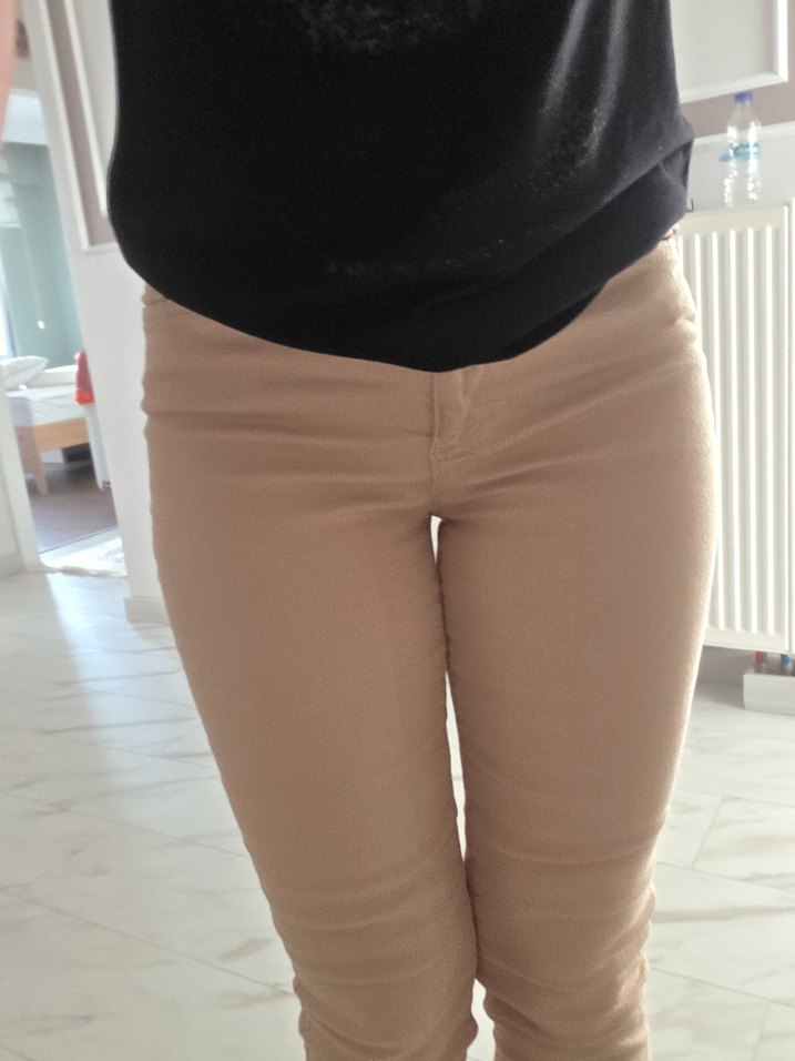 Bej, Normal Boy, Dar kesim pantolon - Görsel 2