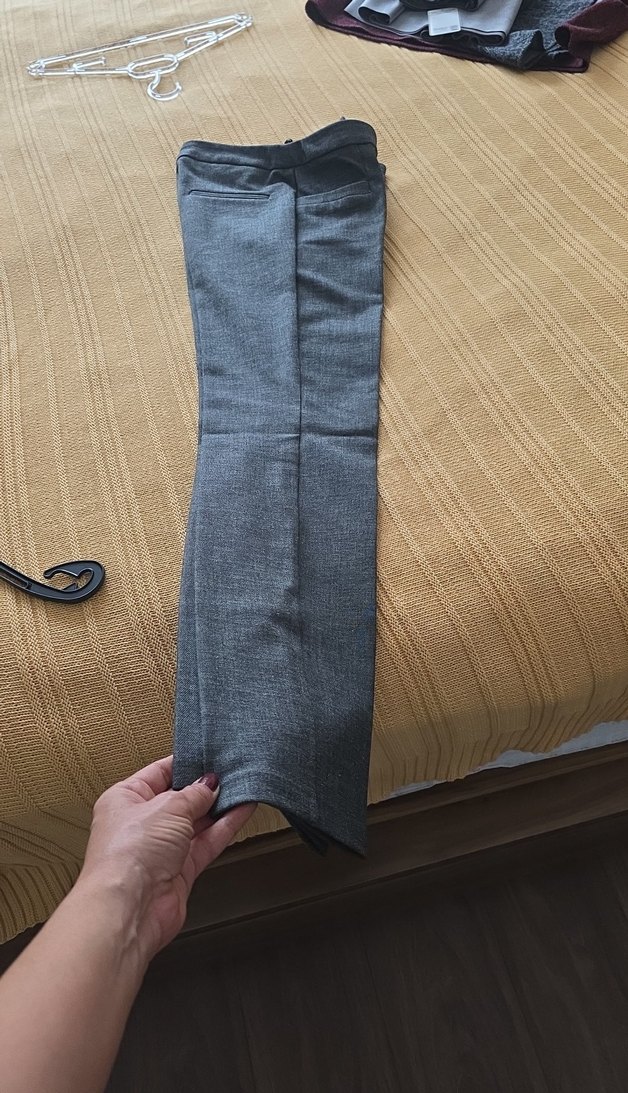 Kadın Gri Kışlık Kumaş Pantolon - Görsel 2