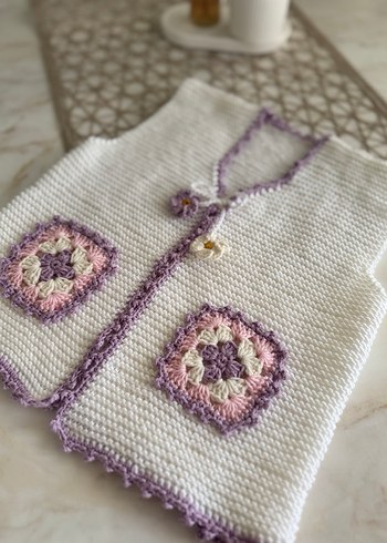 Örgü Kız Yeleği - Görsel 5