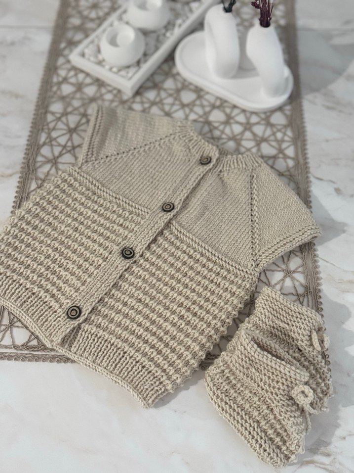 Örgü Bebek Erkek Takımı - Görsel 3