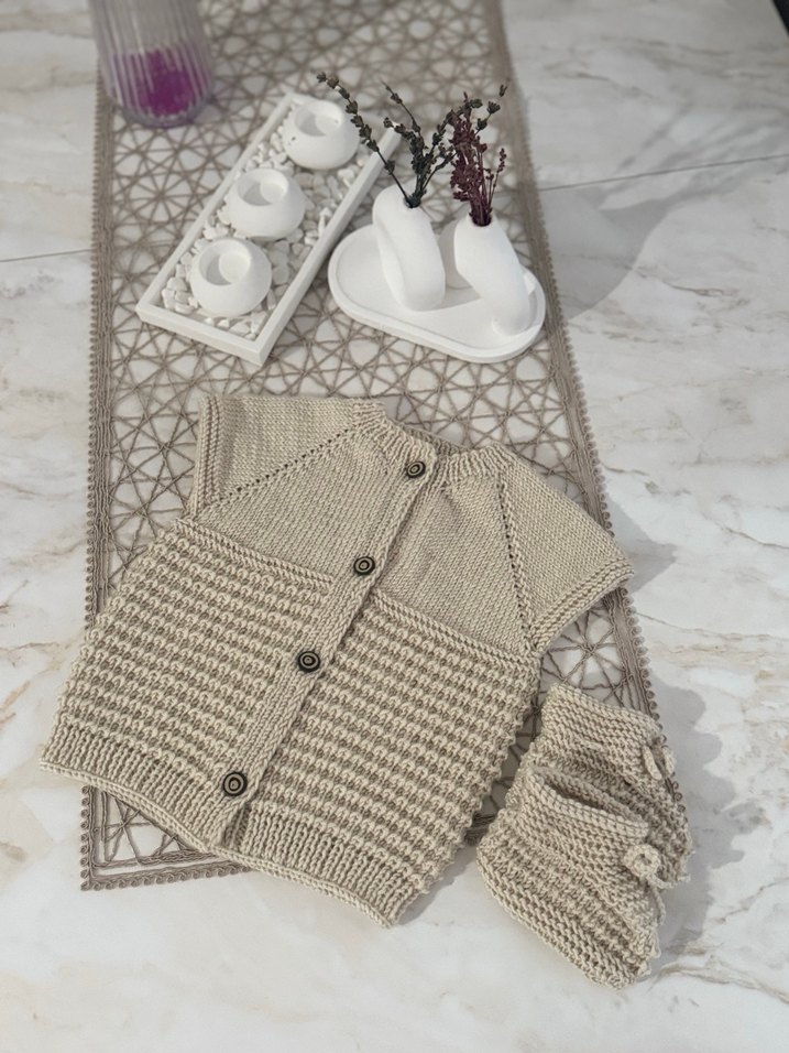 Örgü Bebek Erkek Takımı - Görsel 4