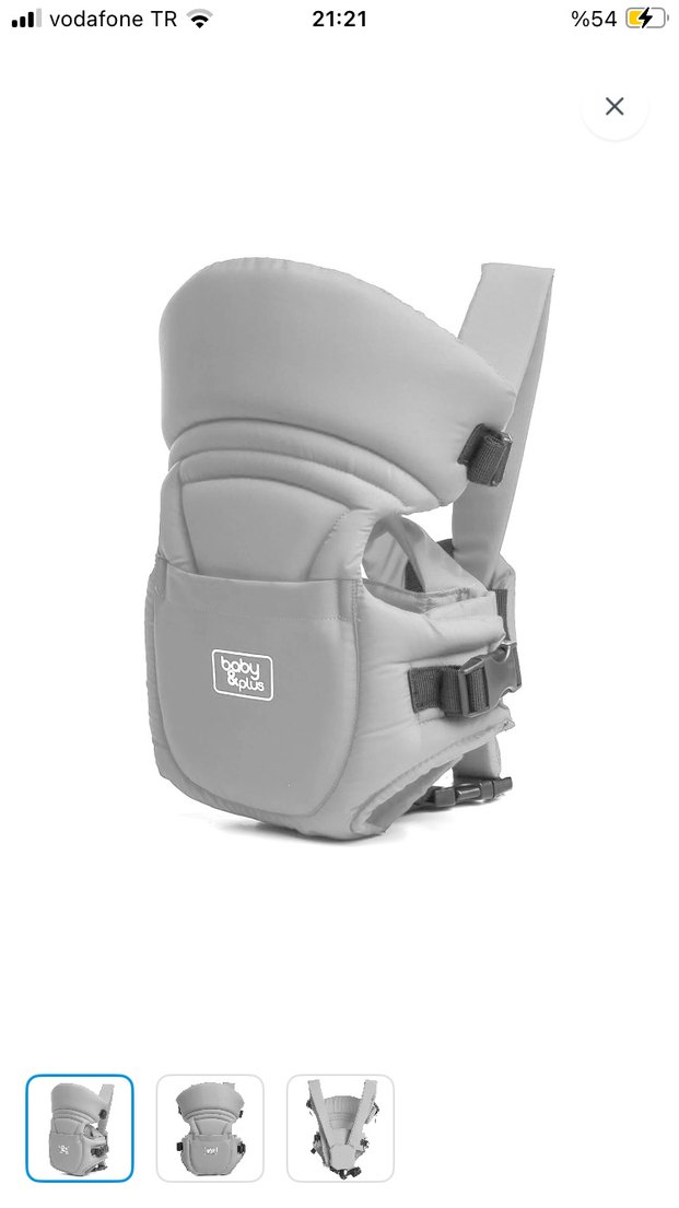 Baby Plus Anatomik Bebek Kangurusu gri - Görsel 2