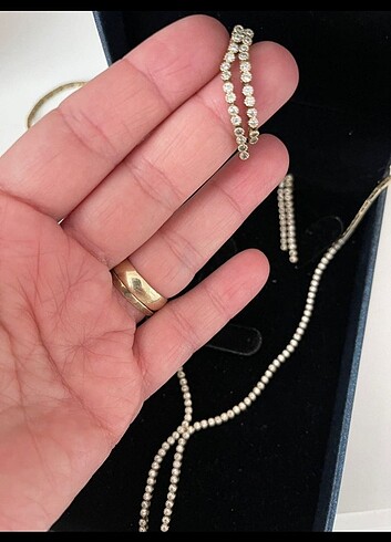 Sterling silver 925 ayar kolye ve kupe