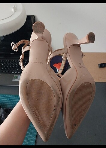 36 Beden camel Renk Ninewest topuklu ayakkabı