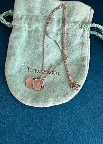 Tiffany & Co. Pembe Mini Zincir Kolye - Görsel 2