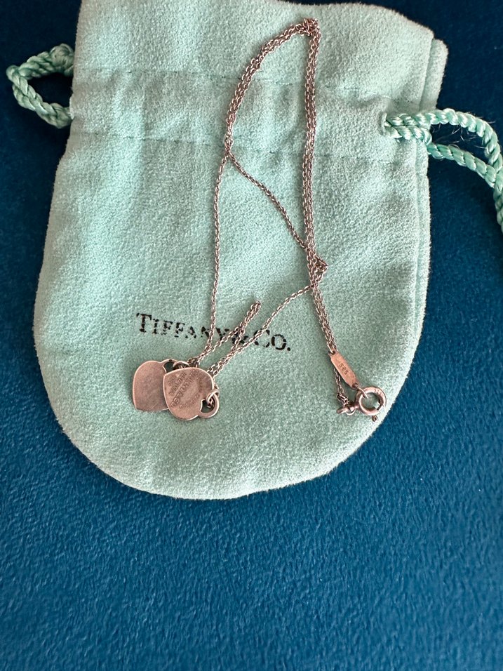 Tiffany & Co. Pembe Mini Zincir Kolye - Görsel 2