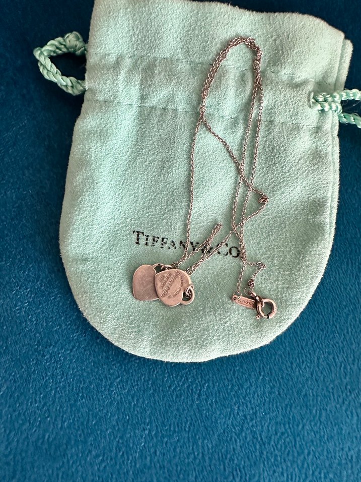 Tiffany & Co. Pembe Mini Zincir Kolye - Görsel 3