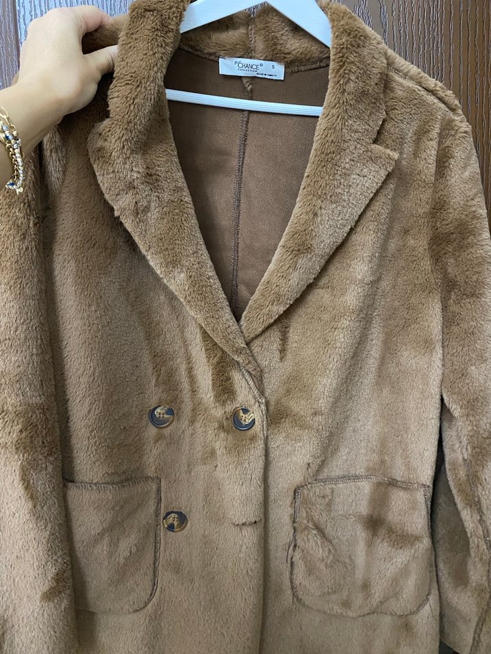 Suni kürk mont - Görsel 3