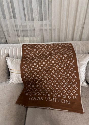 Bej Örgü Keten Kadın Şal - Görsel 2