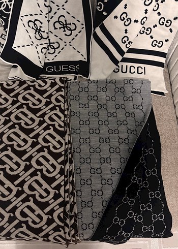 Bohem Örgü Kadın Gri Şal - Görsel 4