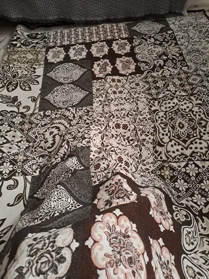 Bohem Gri Desenli Halı ortusu - Görsel 4