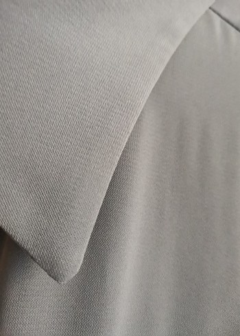xxl Beden gri Renk Uzun Gri Kadın Elbise Yüksek Yakalı