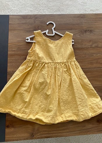 LC Waikiki LC Waikiki Sarı Kız Çocuk Keten Elbise