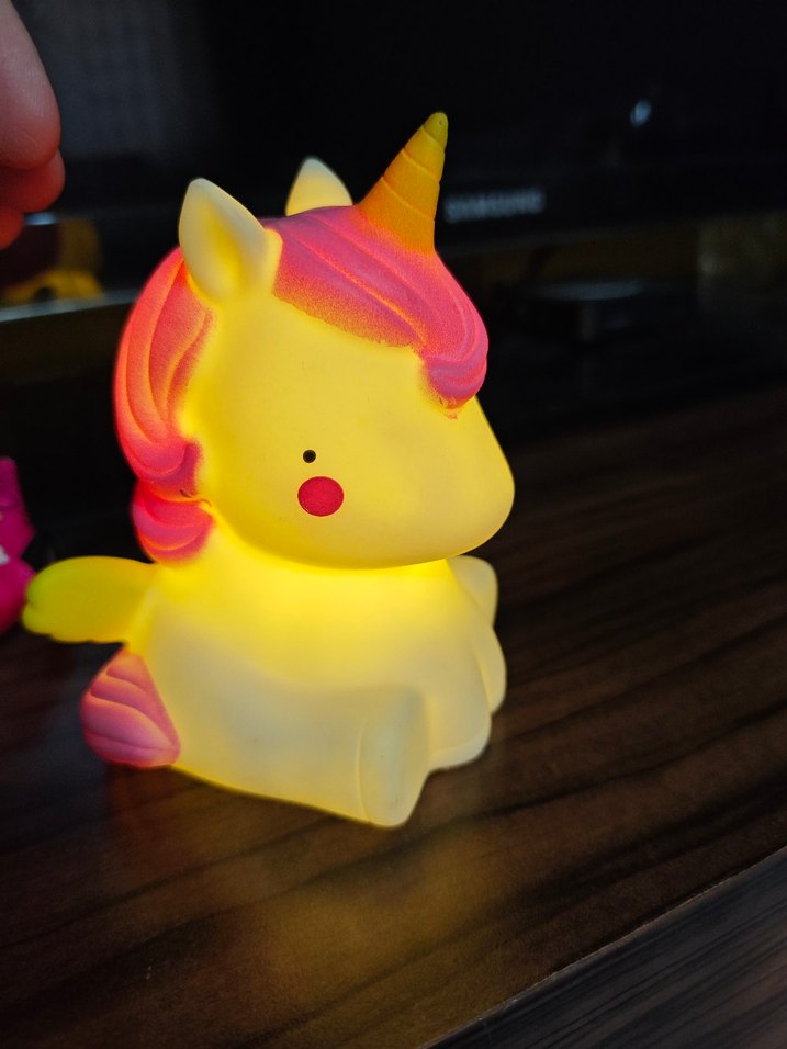 Renkli Unicorn Gece Lambası - Görsel 5