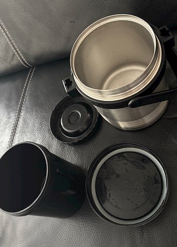  Beden Gri Paslanmaz Çelik Yemek Termosu. Tefal .