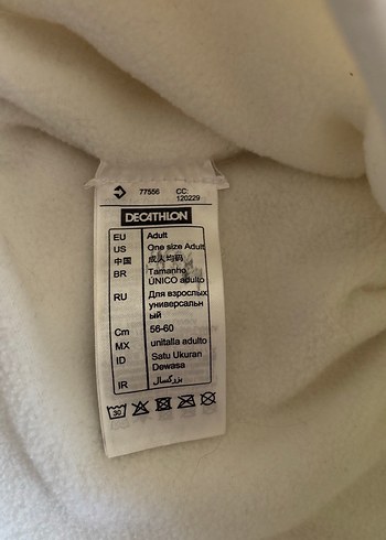 Decathlon Beyaz Örgü Çocuk Kulaklıklı Bere