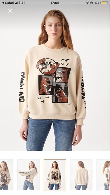Scobby Doo lisanslı Mavi marka sweatshirt