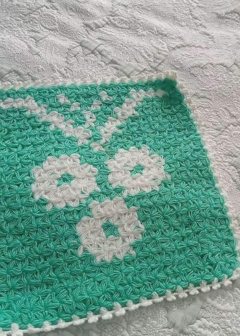 Yeşil renkli örgü banyo süngeri - Görsel 3