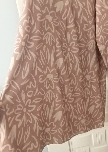 Bej Uzun Kollu Bol Kesim Kadın Elbise tek bir kere giyildi - Görsel 4