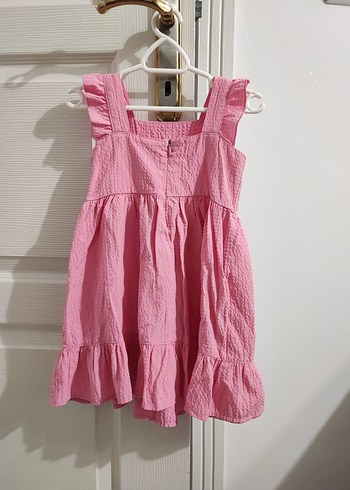 Koton Kids Kız Çocuk Pembe Fırfırlı Kolsuz Elbise