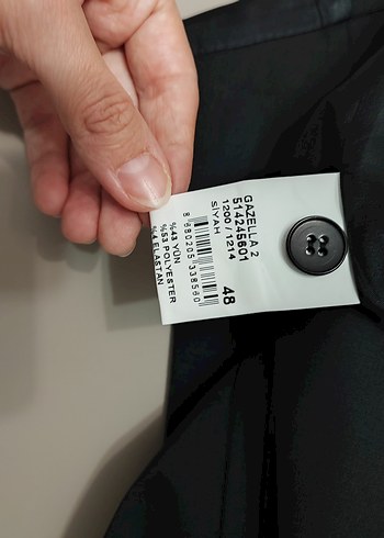 48 Beden Düğmeli Siyah Erkek Yelek