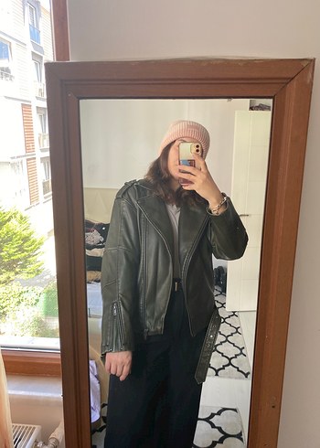 xs Beden #Stradivarius Oversize Deri Ceket