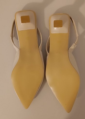 Bej Minimalist Stiletto Topuklu Kadın Ayakkabı - Görsel 6