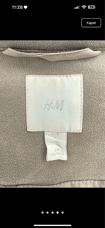 l Beden kahverengi Renk H&M dış giyim
