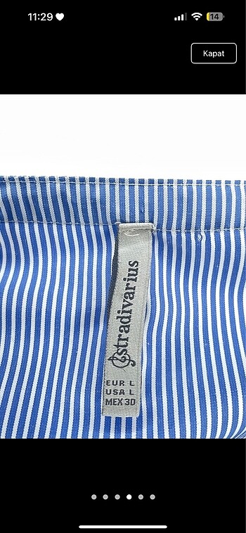 l Beden mavi Renk Stradivarius bluz
