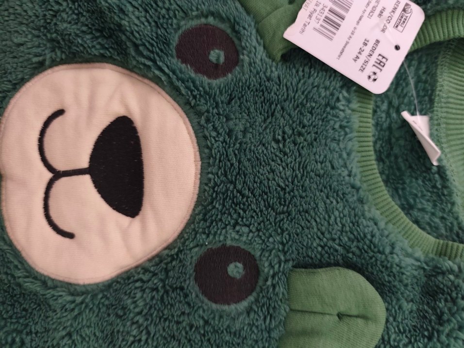 Koyu Yeşil Peluş Oyuncak Ayıcık civil - Görsel 2
