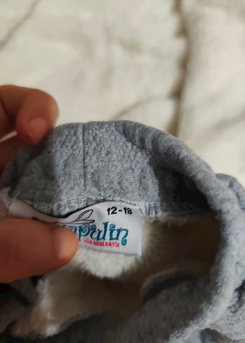 Kürk Detaylı Kapüşonlu Gri Bebek Tulumu - Görsel 6