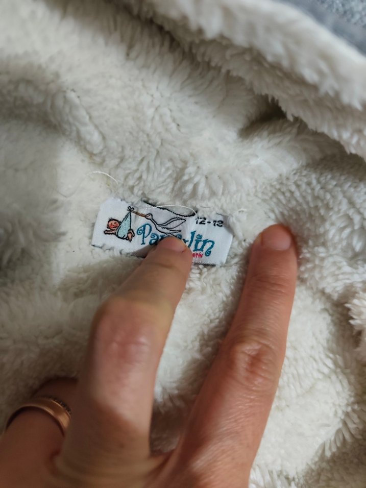 Kürk Detaylı Kapüşonlu Gri Bebek Tulumu - Görsel 5