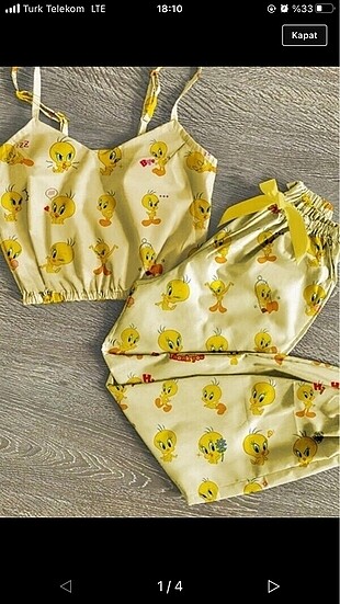 Saten pijama takımı