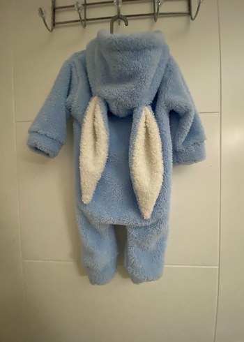 Mavi tavşan Kürklü Bebek Tulumu - Görsel 2